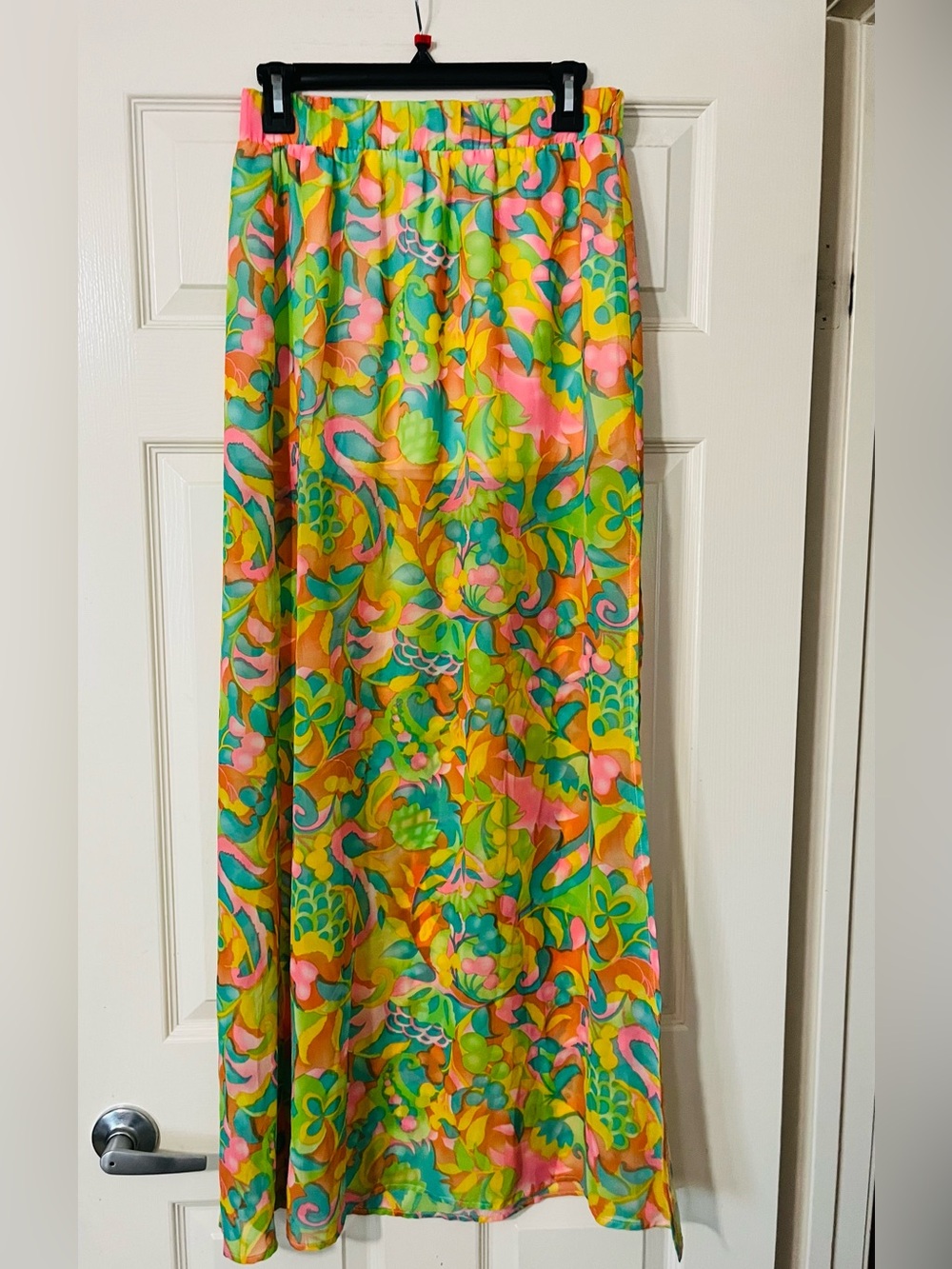 Last Wk SALE!! Show Me Your MuMu Floral Double Slit Chiffon Maxi Skirt